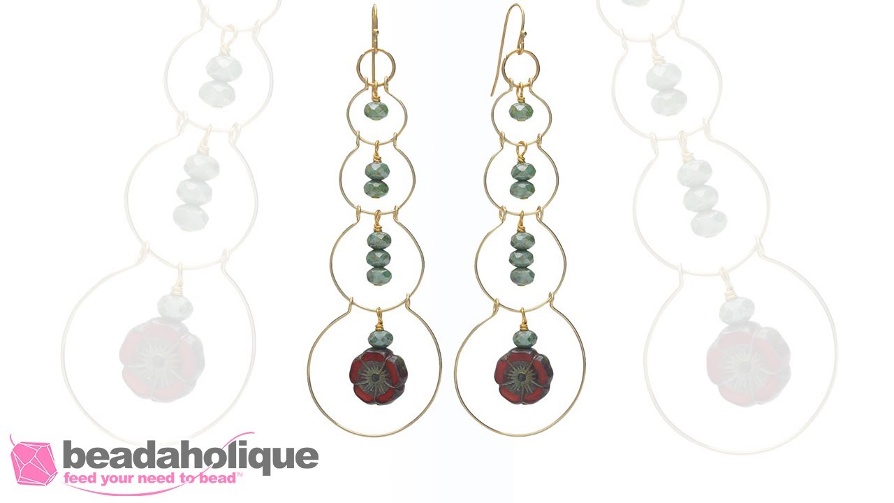 How to Make a Pair of Wire Wrapped Tiered Hoop Earrings