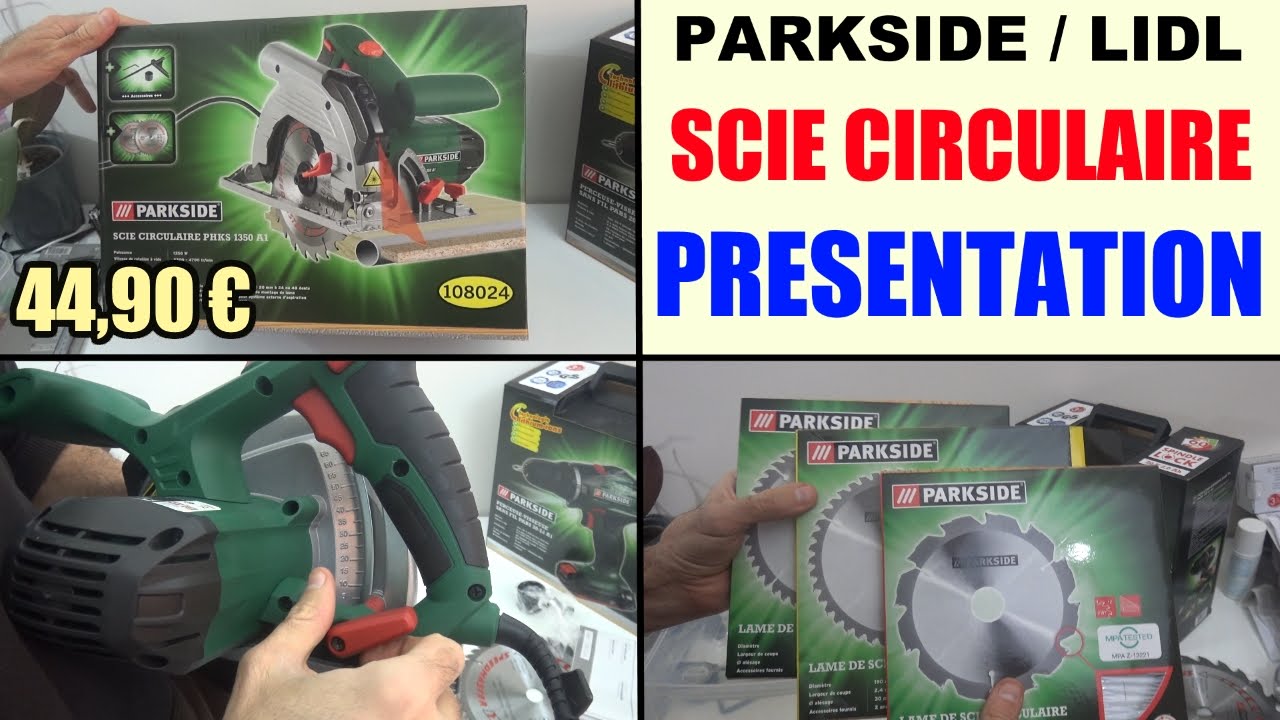 scie circulaire parkside phks 1350 lidl présentation circular saw handkreissäge