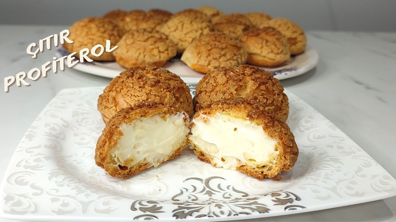 ÇITIR PROFİTEROL TARİFİ  (CREAM PUFF) I DIŞI ÇITIR ÇITIR İÇİ NEFİS KREMA DOLGULU BİR PROFİTEROL 🔥