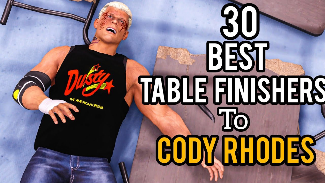 30 Best Table Finishers to Cody Rhodes in WWE 2K25!