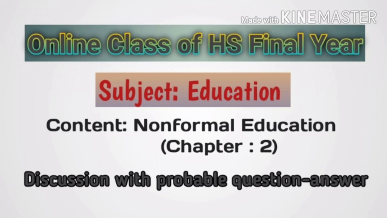 Online class of HS FINAL Year