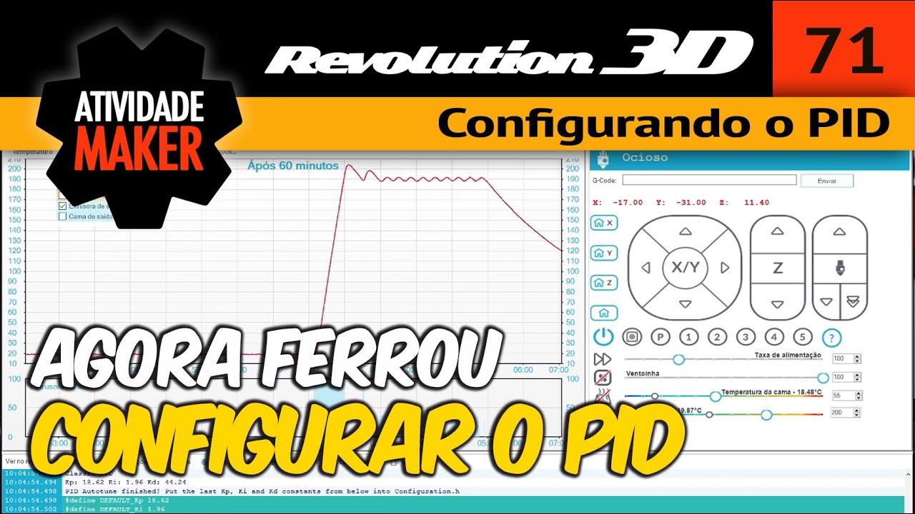Impressora 3D caseira REVOLUTION - Configurando o  PID
