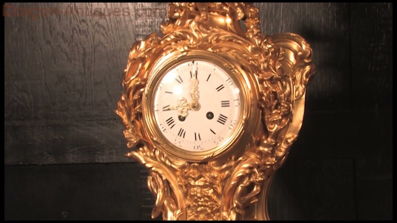 Jollet Paris Large Ormolu Rococo Antique French Clock