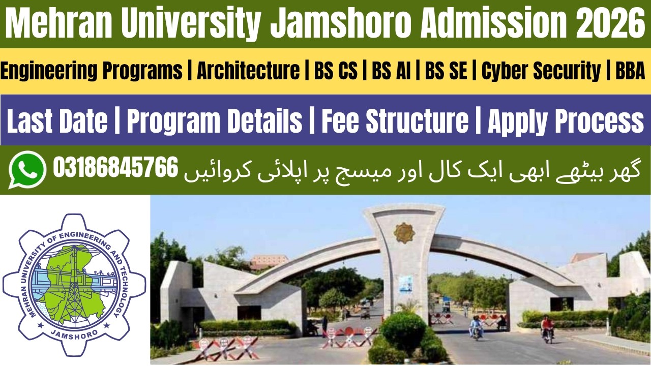 Mehran University Admission 2026 | MUET Admission 2026 | MUET University Jamshoro | Admission 2026