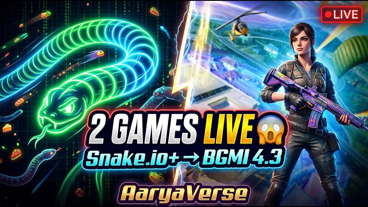 Playing Snake.io+ Till BGMI 4.3 Update 😱 Then BGMI LIVE 🔥