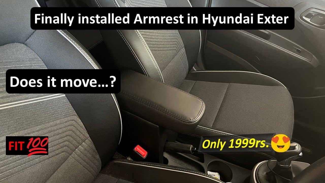 🚗 Hyundai Exter Armrest Installation Must have accessories modification | biggest problem solved 💯