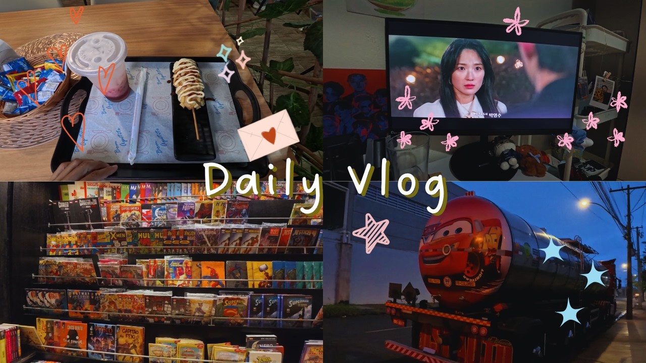 [VLOG] Diarios de uma ambivertida | Livraria, relâmpago McQueen, e vision board no Journal 🇧🇷