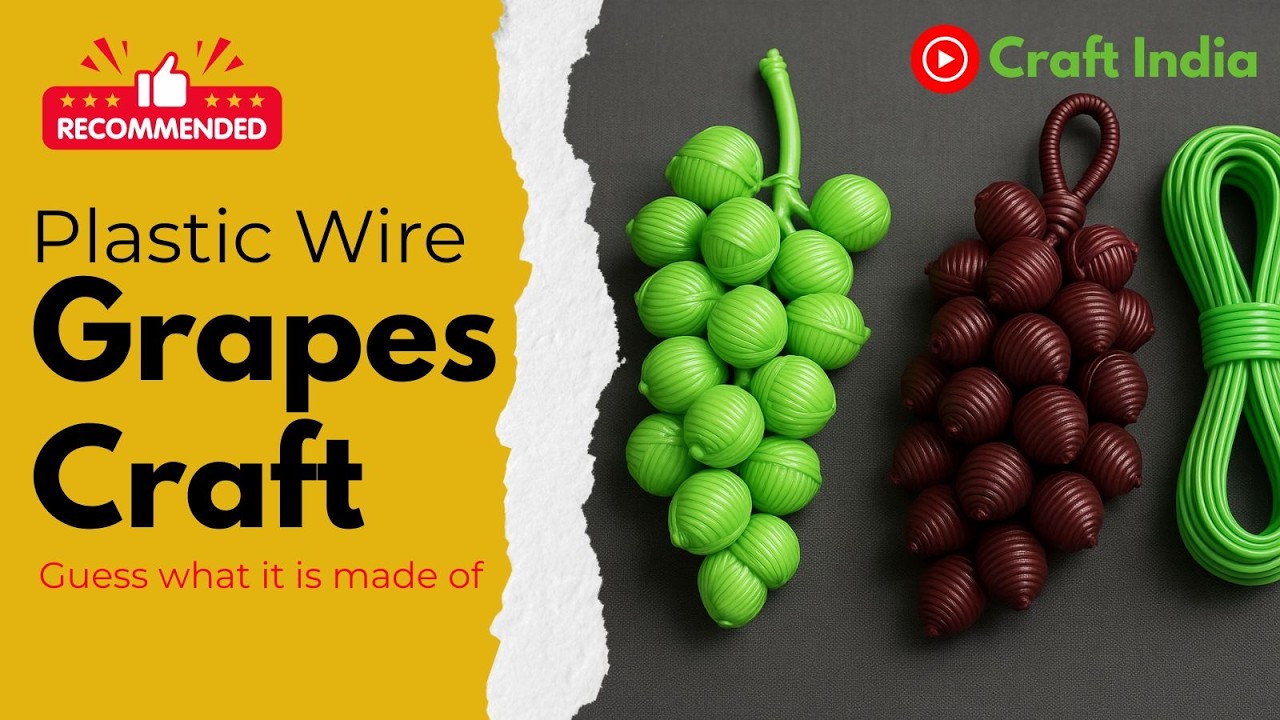 Amazing DIY Grapes Made With Plastic wires and Marbles.. Simple steps | Craft India Tutorial