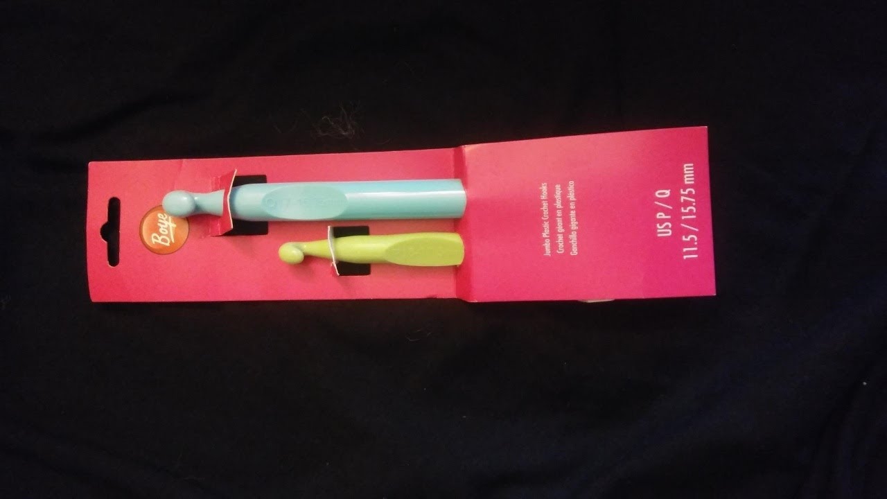 Boye 74492 Jumbo Plastic Crochet Hook Set, Sizes P16 & Q Amazon Review
