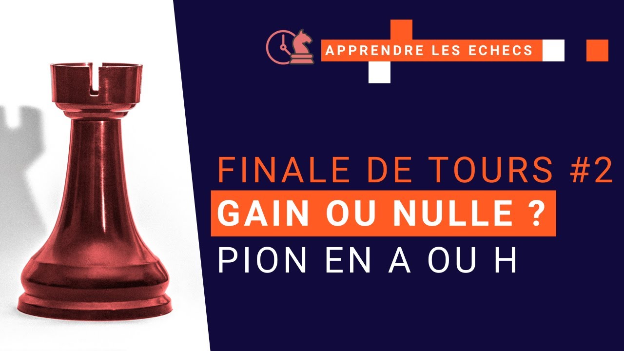 Finale de Tours #2 : Pion de plus sur colonne a ou h - Nulle ou gain ?