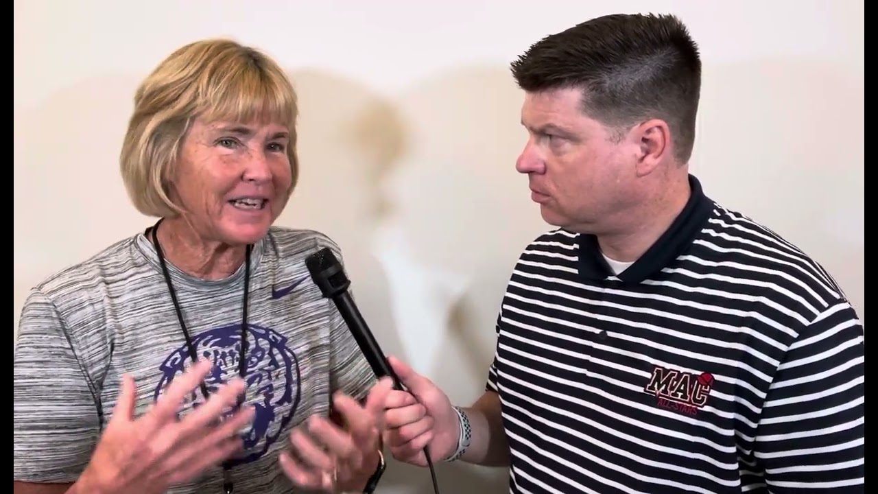 Former LSU head volleyball coach Fran Flory joins Brad Logan at the MAC Convention.