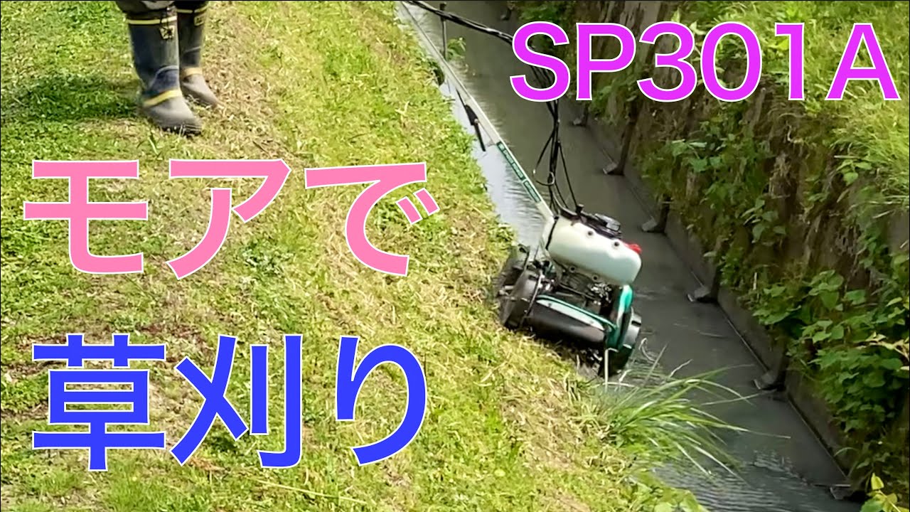 【２０２５ 米作り２３】畦の草刈りスパイダーモアSP301Aだぞ 👍