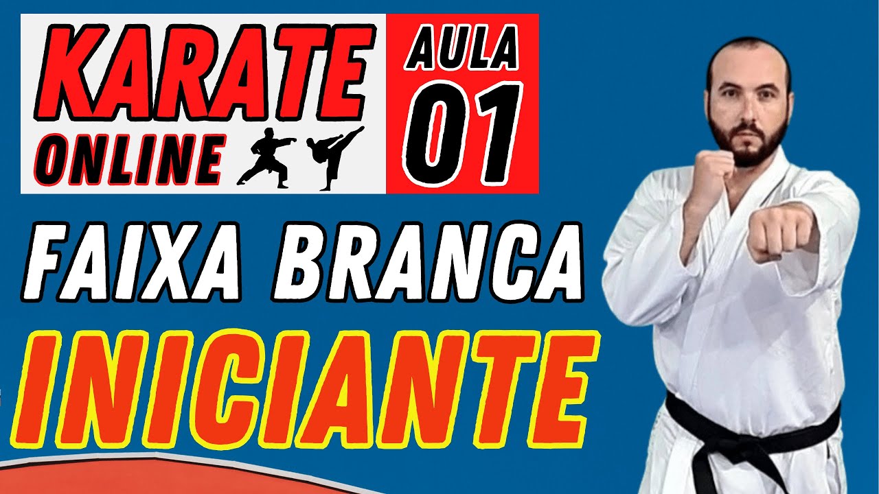 KARATE ONLINE | Aula 01 [ Iniciantes ] GUARDA DE LUTA - POSTURA DE BASE - SOCO - CHUTE FRONTAL