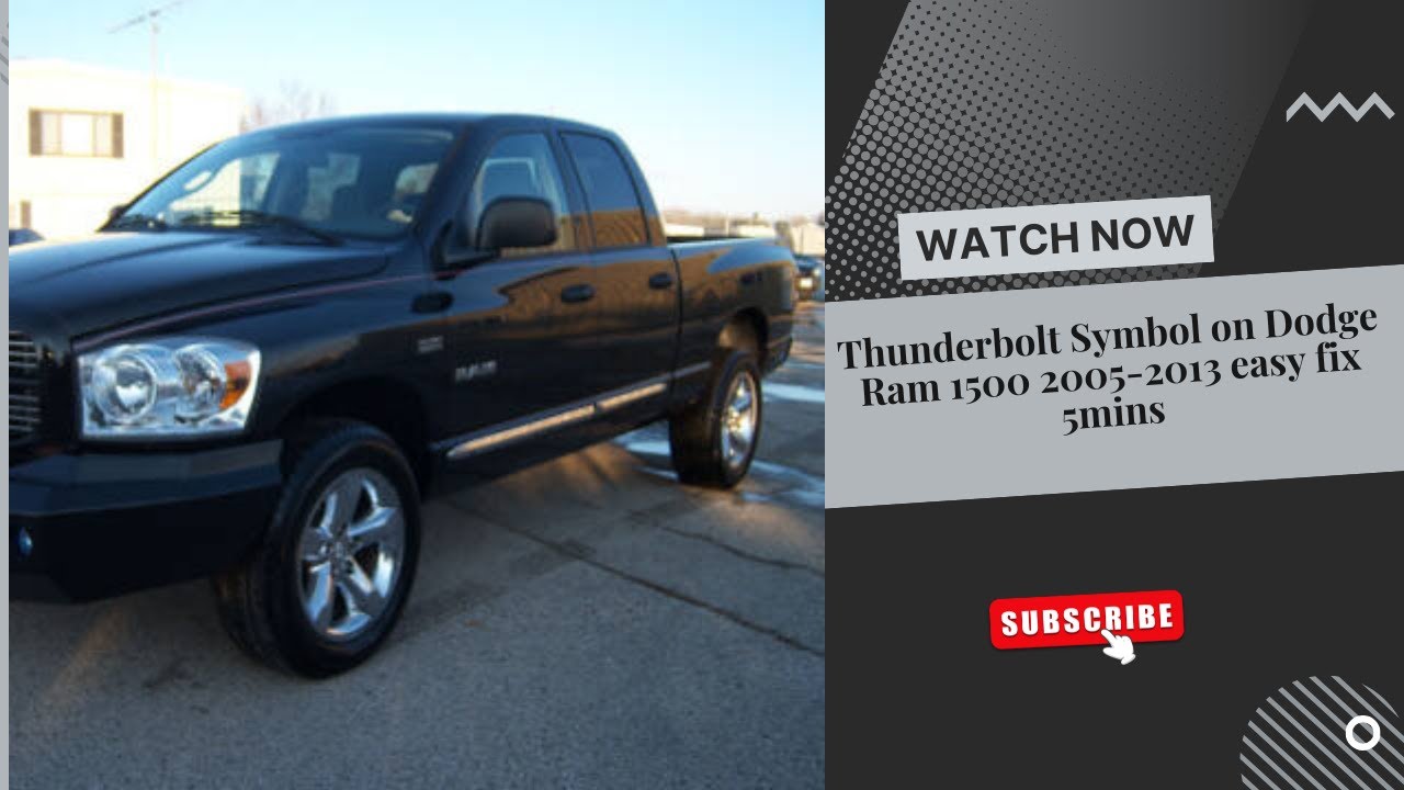 Thunderbolt Symbol on Dodge Ram 1500 2005-2013￼ easy fix 5mins