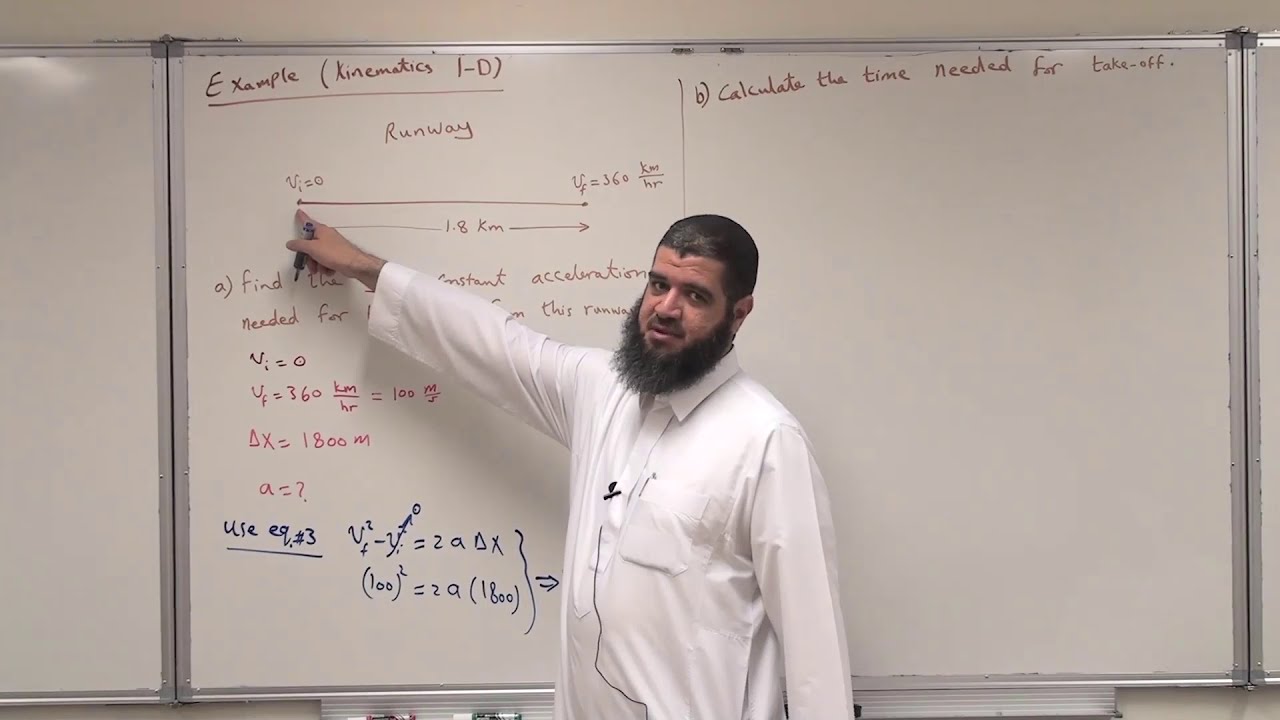 PHYS-101-Kinematics in 1 Dimension Example-2