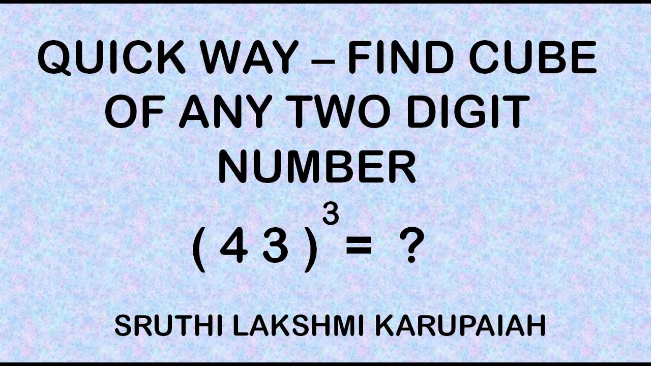 Find the cube of any two digit number | Vedic Math | Math tips and Tricks | Cube Tricks |Mental Math