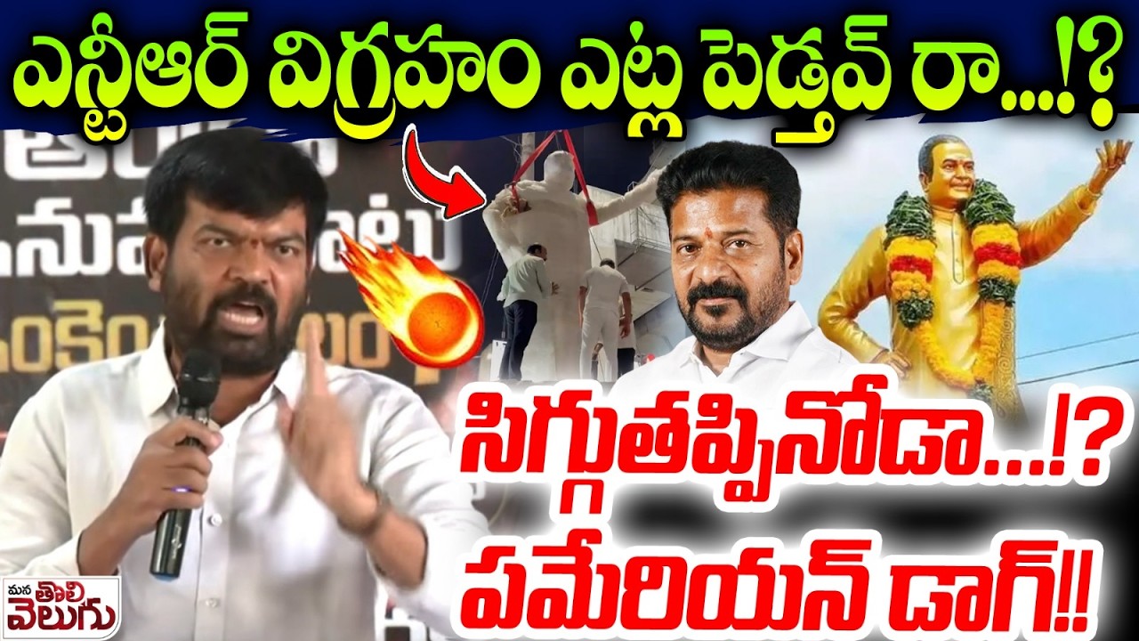 ఎన్టీఆర్ విగ్రహం  ఎట్ల పెడ్తవ్ రా!? | Prithviraj Slams Revanth Reddy Over Sr NTR Statue at Ameerpet!