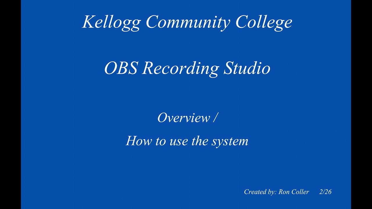 KCC's OBS Go Studio