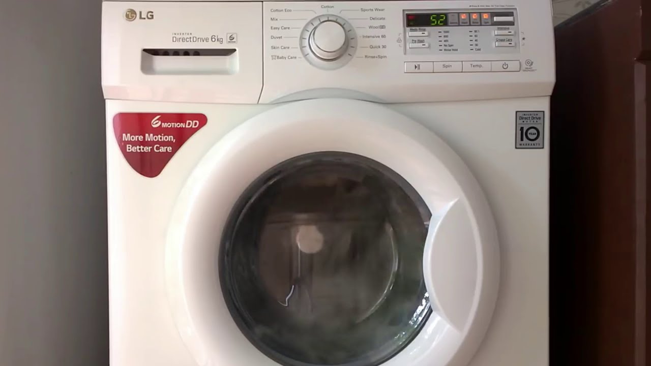 LG Front Load Washing Machine - How to Start Drum Clean Mode