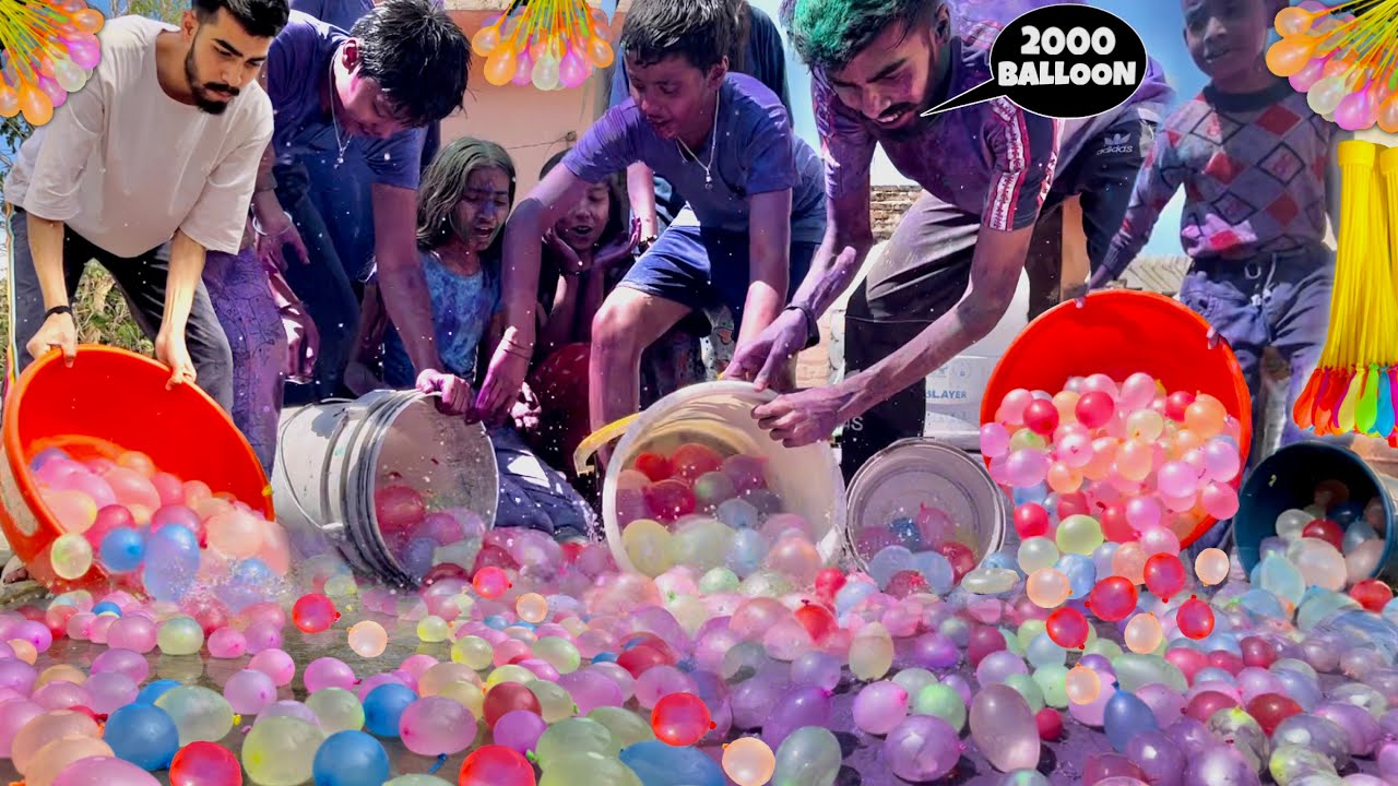 Holi Water Balloon Fight 😱 Yogesh 01