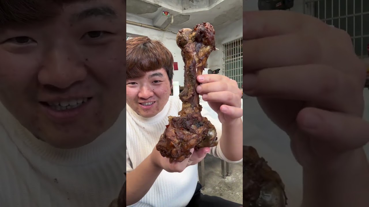 烤棒骨 拿的严 #抖音商城