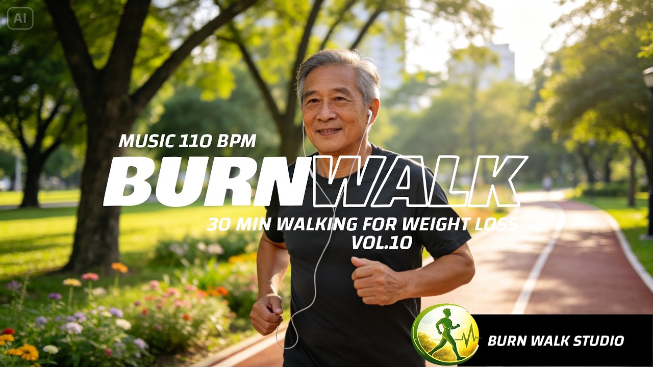 FAT BURNING WALKING MUSIC 110 BPM | 30 MIN WALKING FOR WEIGHT LOSS | VOL 10