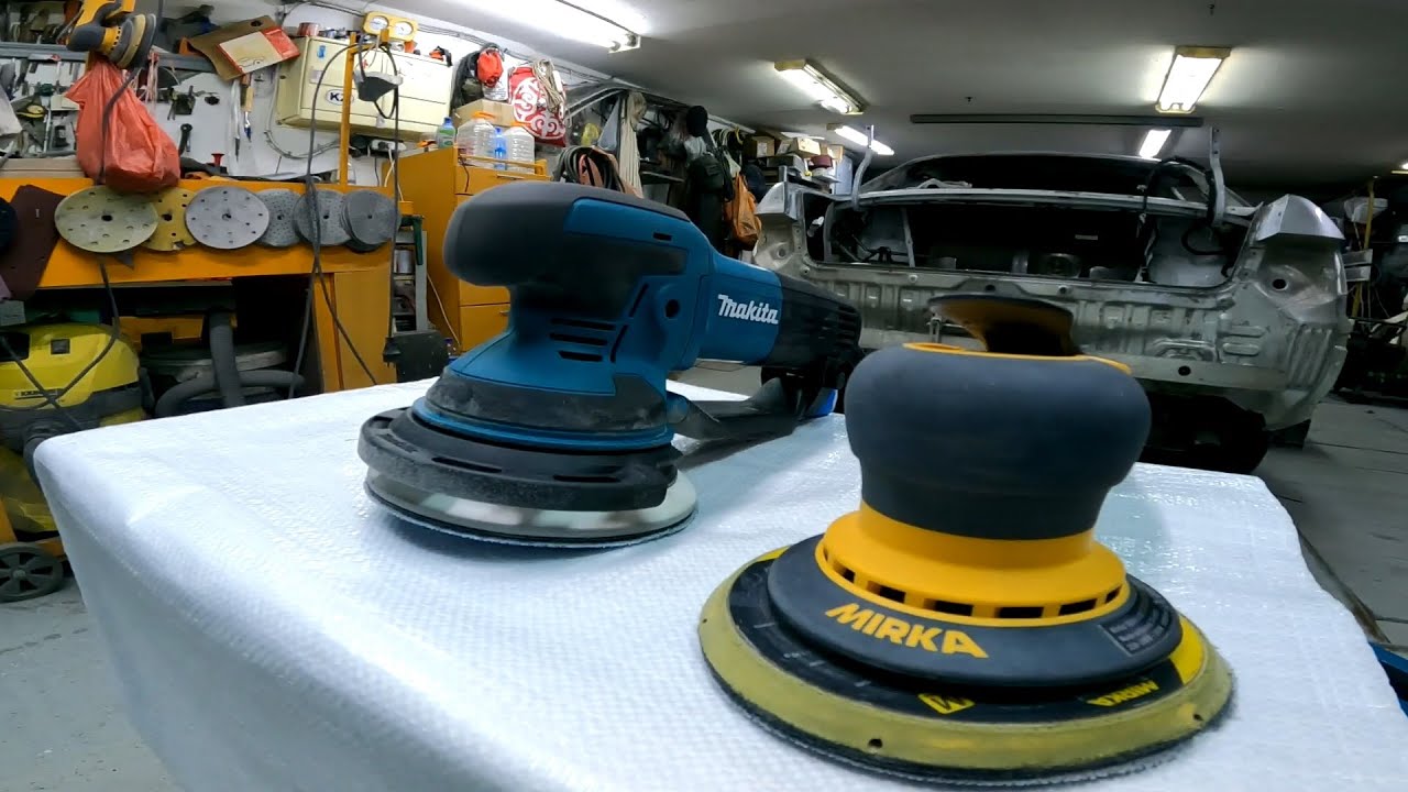Шлифовальная машинка MAKITA BO 6050J vs MIRKA DEROS 650 какая лучше.