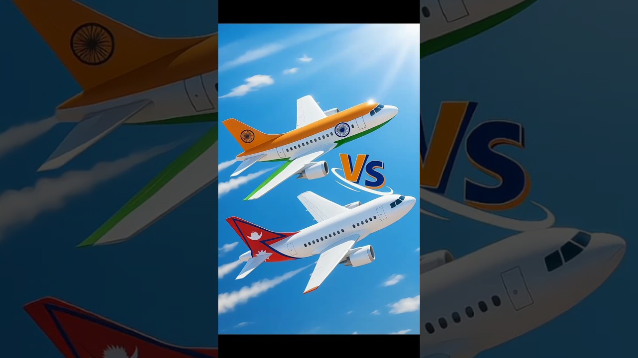 🇳🇵 Nepal Vs 🇮🇳 India Big race between Aroplane #ai #nepal #india