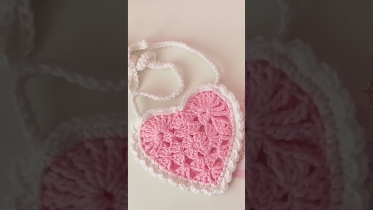 crochet heart pouch #crochet #crochettutorial #valentinesday