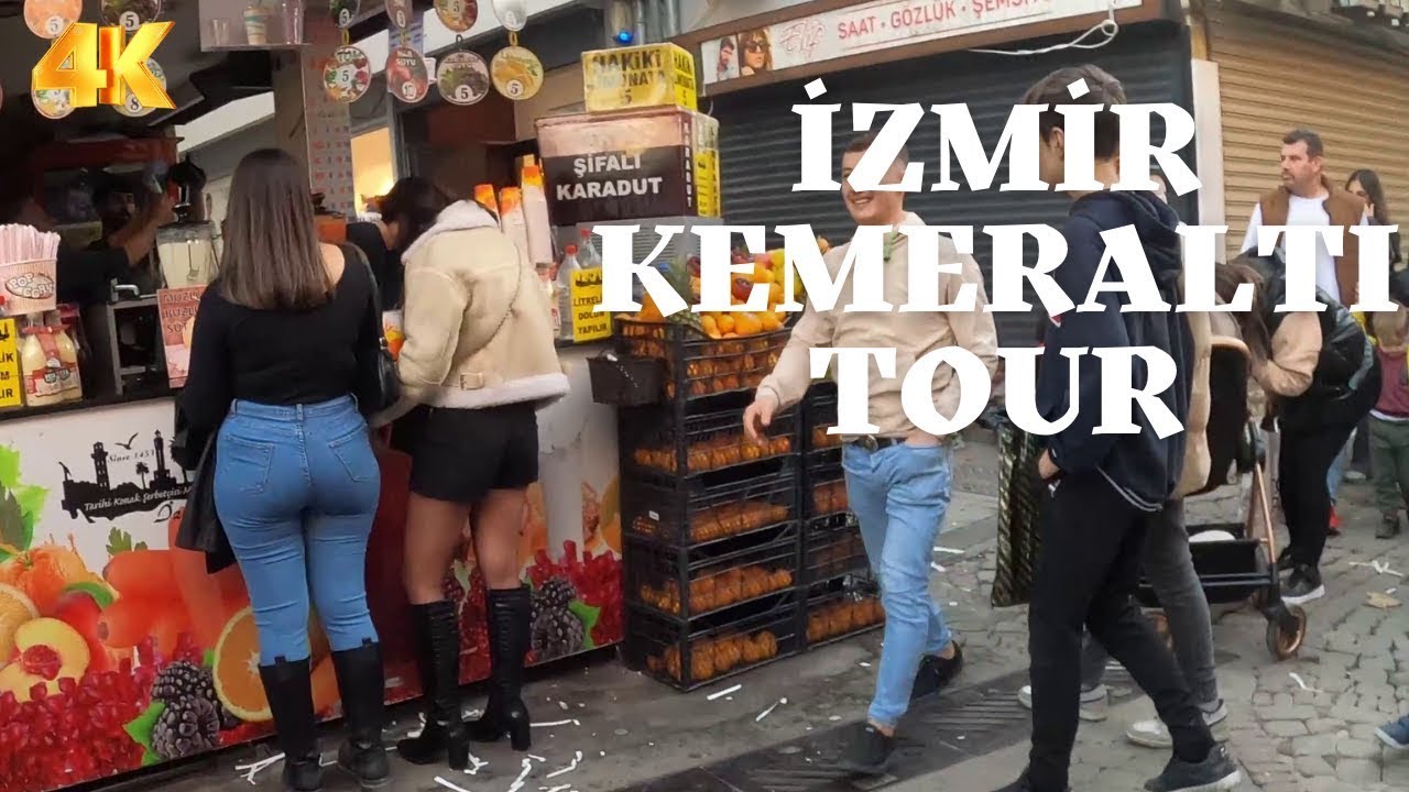 Izmir Turkey 2023 Alsancak, Konak, Kemeraltı Market 18 March Walking Tour | 4K ULTRA HD 60FPS