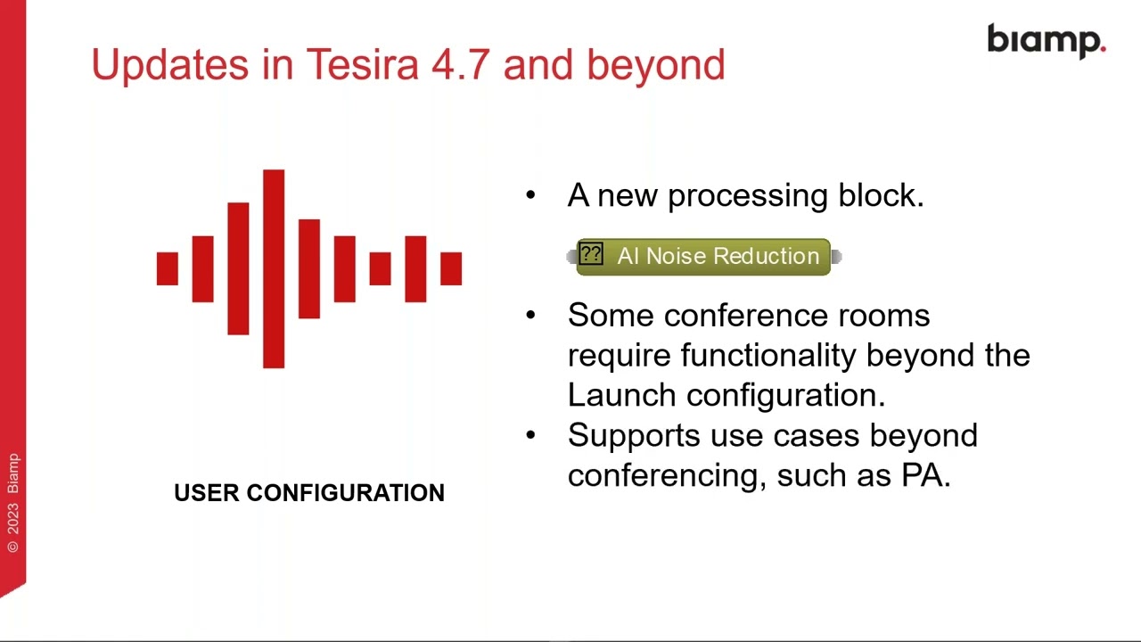 Biamp AI Noise Reduction & Deverberation in Tesira Webinar