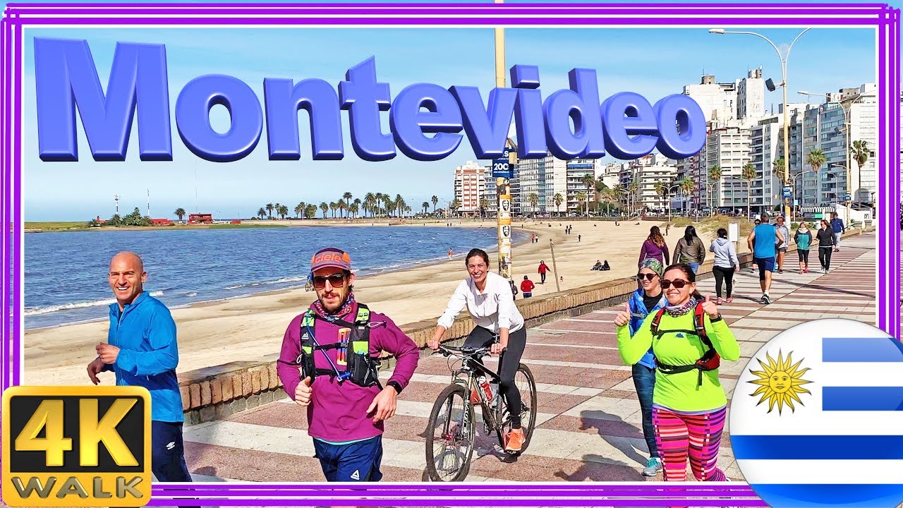 【4K】WALK Rambla Montevideo Uruguay 2019 UY walking tour 4k