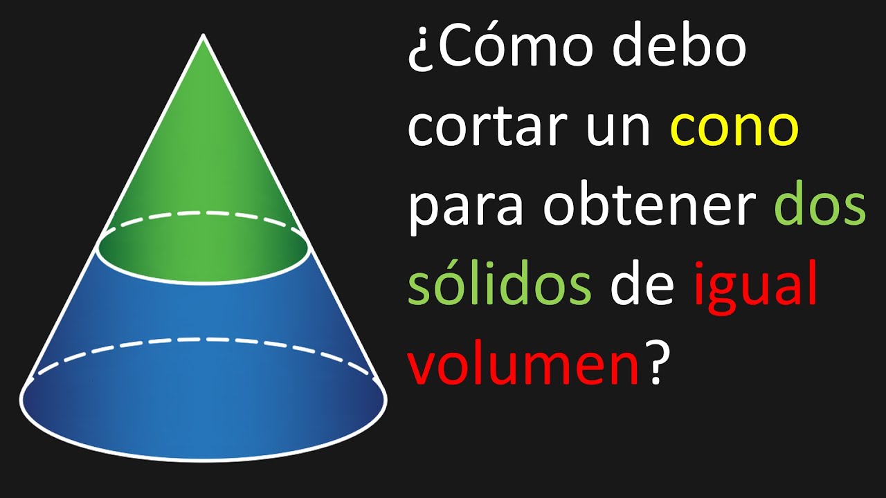Esta es la forma correcta de cortar un cono a la mitad