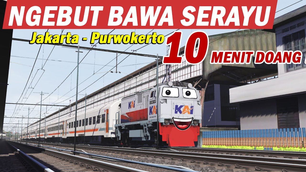10 MENIT DOANG WHOOSSS !!! THOLE DINAS KERETA API SERAYU NGEBUT KENCANG !!!