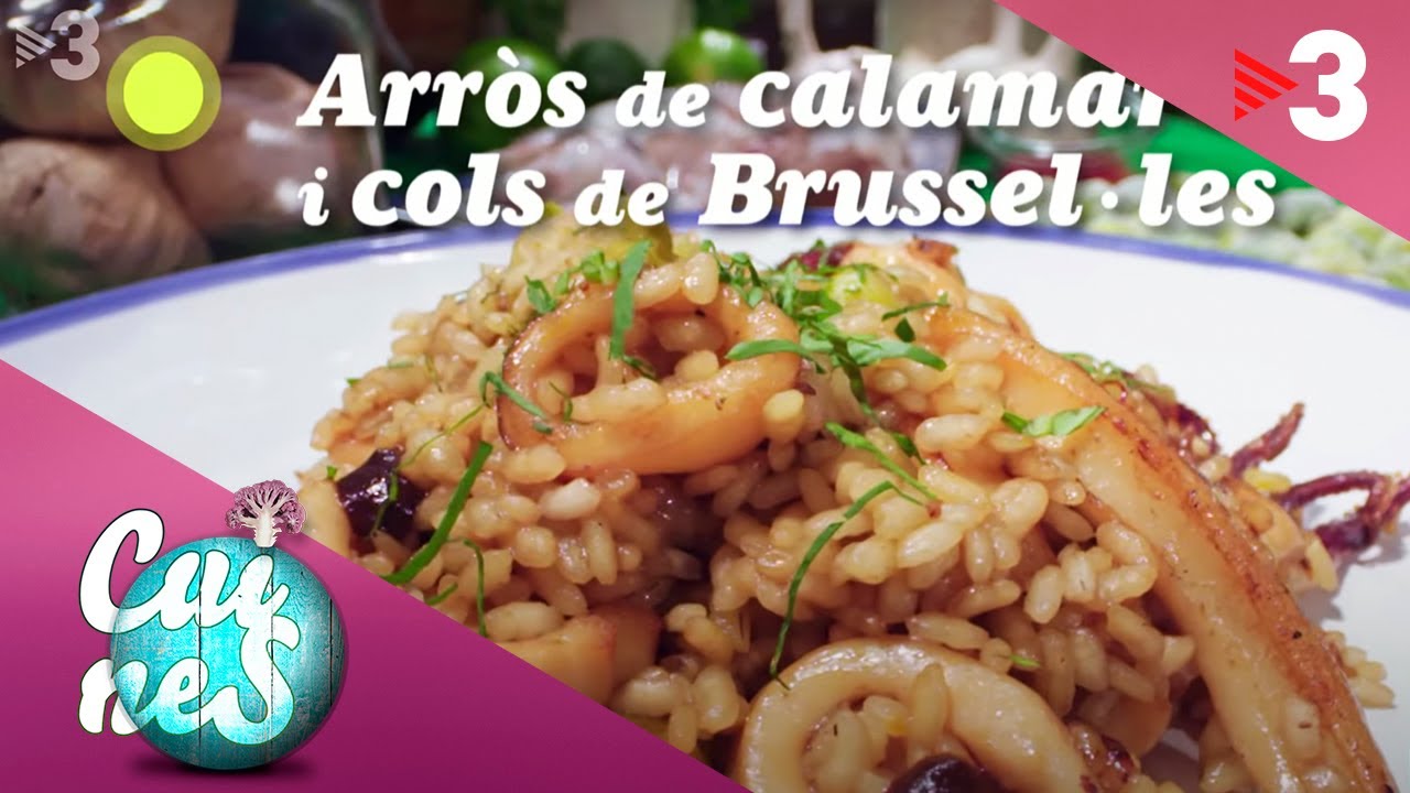 Arròs de calamar i cols de brussel.les - Cuines