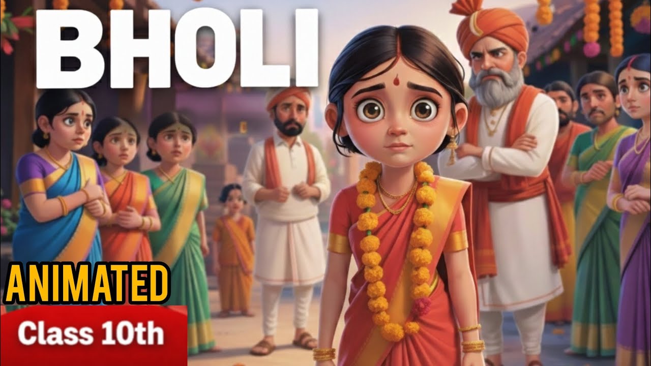 Bholi Class 10th One-Shot | English Chapter 9 | Summary in Hindi full explanation Animated
