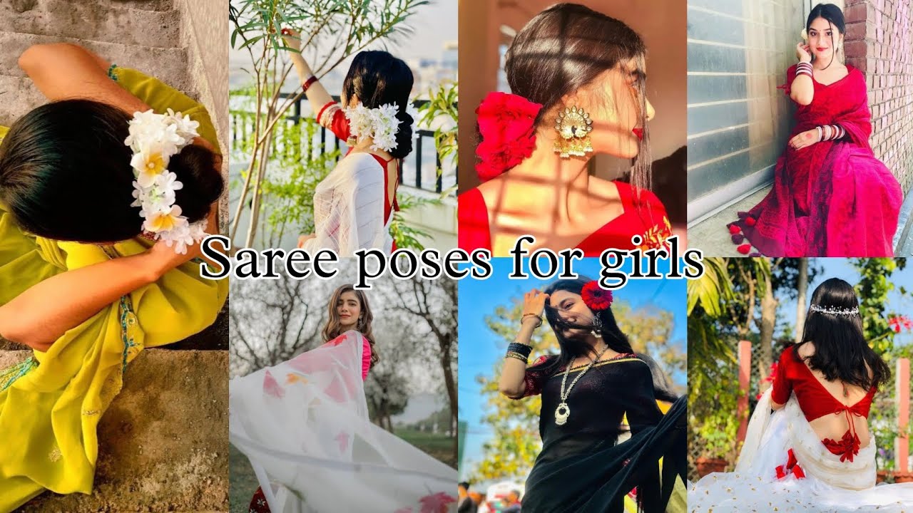 Saree poses for girls | Dpz for instagram, facebook & whatsapp