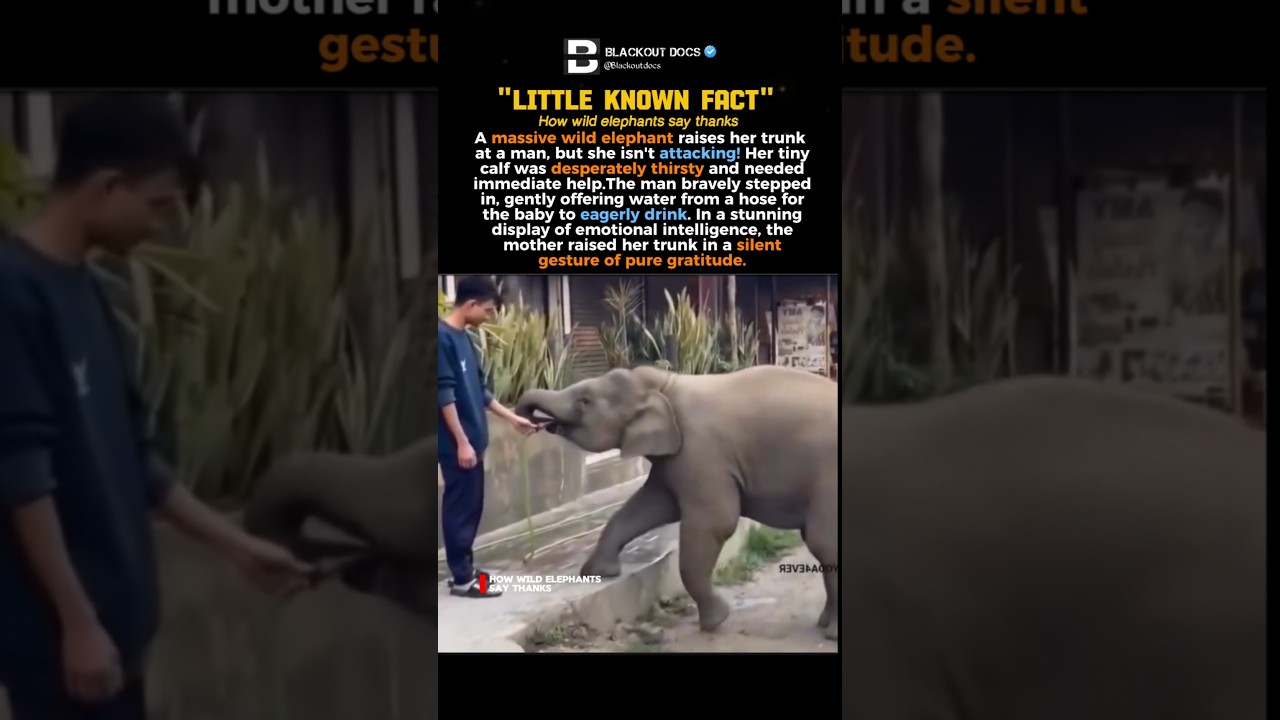 Elephant Thanks Man Saving Baby #shorts