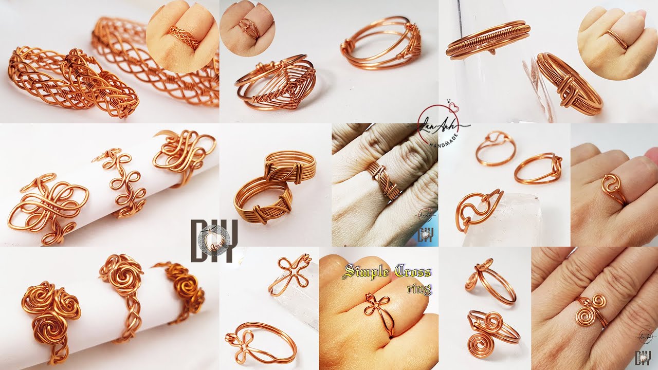 How to make easy ring at home | 9 ring from copper wire and without stones or beads
