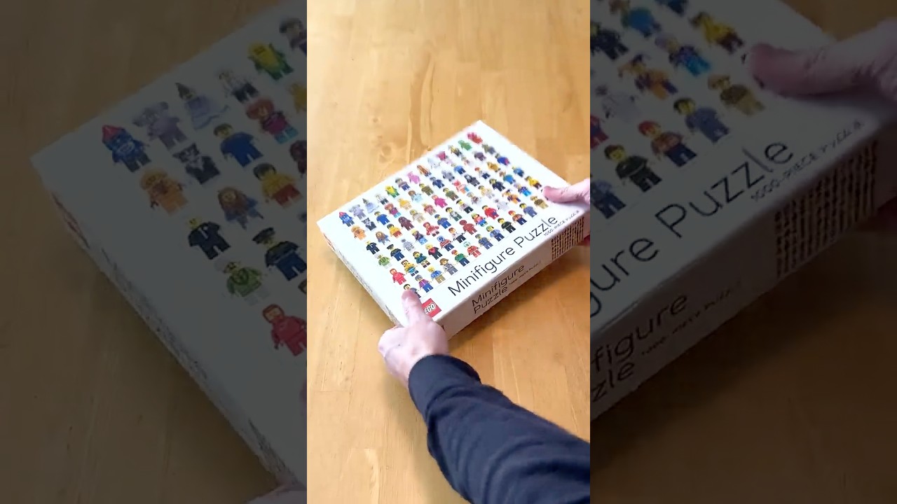 Unboxing ASMR + Speed Build LEGO Minifigure 1,000 Piece Jigsaw Puzzle 🧩 #lego #asmr #puzzle