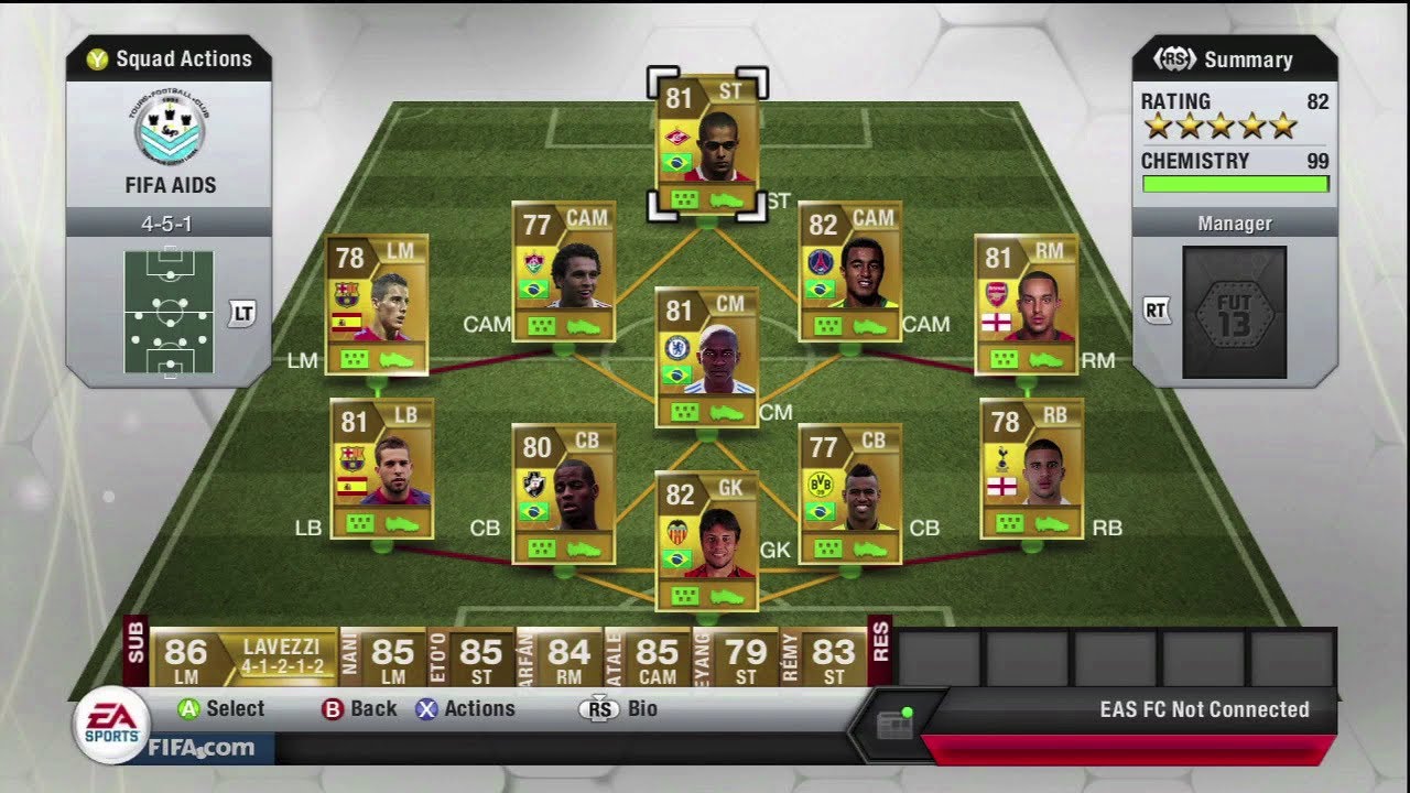 FIFA 13 - Amazing Hybrid Squad Builder worth 40,000 coins!