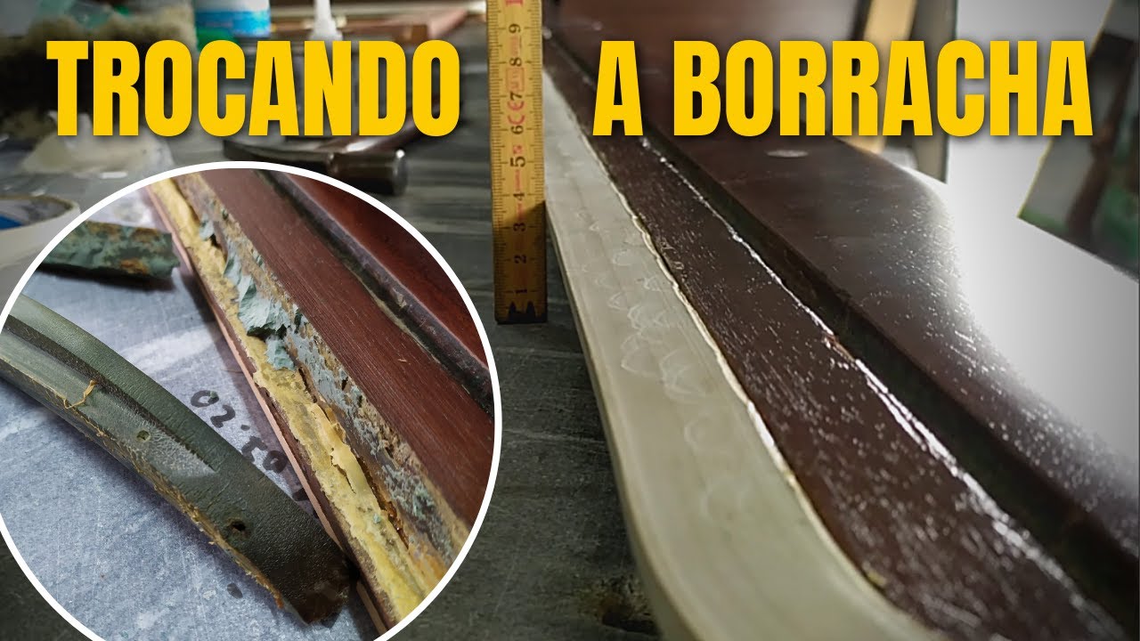 Como trocar a borracha de uma mesa de sinuca. Processo completo!!