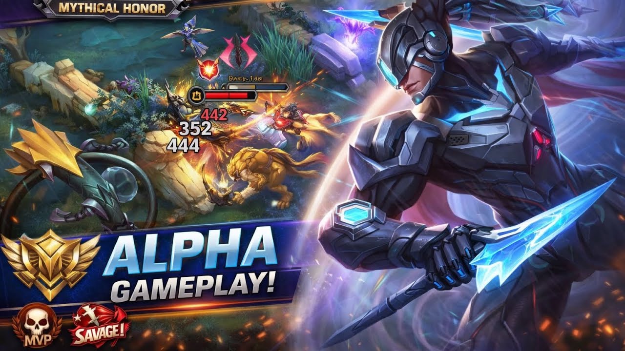 Alpha Epic Gameplay || Mythical Honor Rank Push || Mobile Legends Teamwork Battle