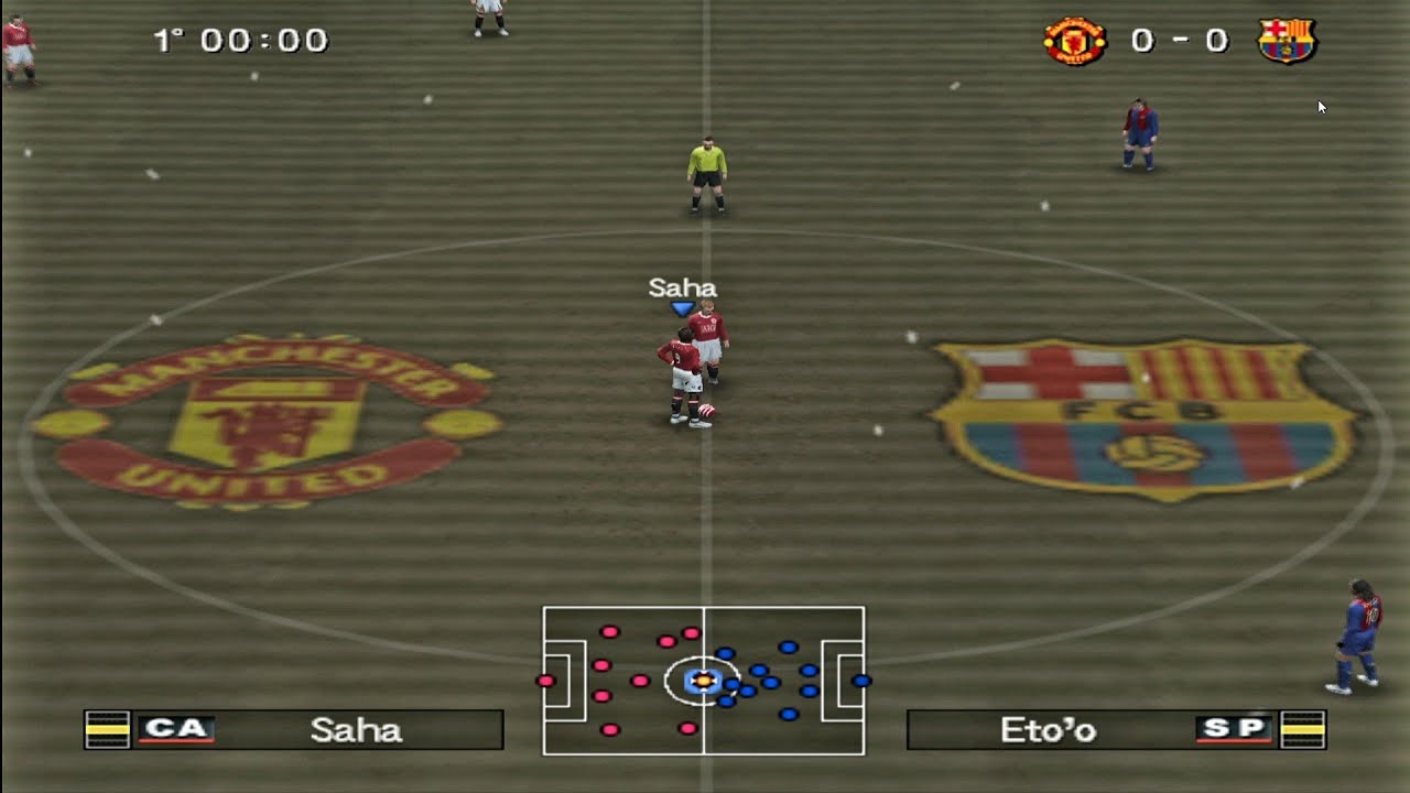 PRO EVOLUTION SOCCER 6 PS2 MANCHESTER UNITE VS BARCELONE 