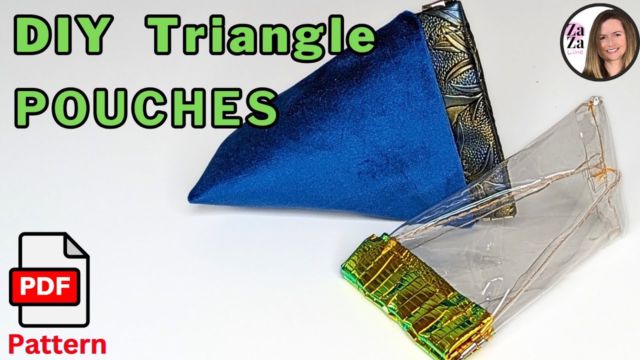 DIY Easy pouch. Snap Pouch. Flex frame pouch. Squeeze triangle pouch