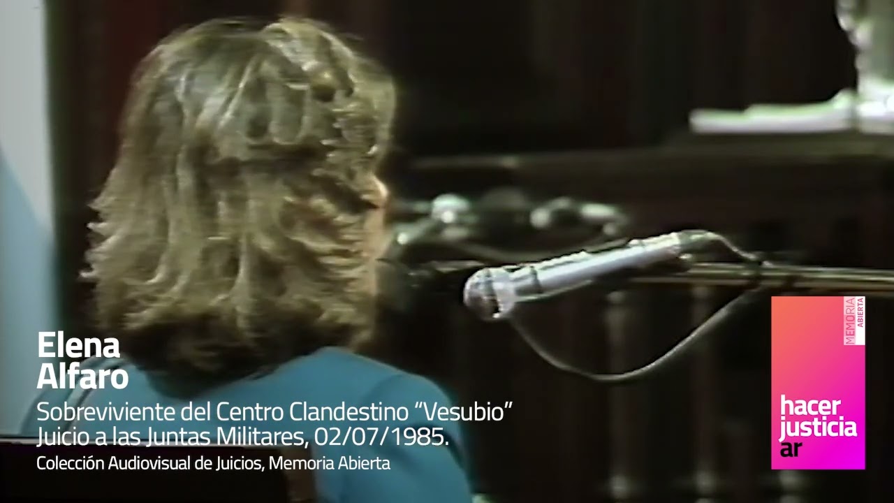 Testimonios en Juicio - Sobrevivientes 4. Elena Alfaro