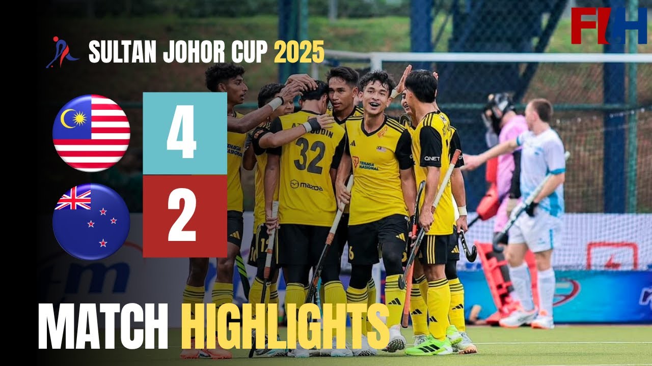 New Zealand Vs Malaysia Hockey Match Highlights 2025 | Sultan of Johor Cup 2025