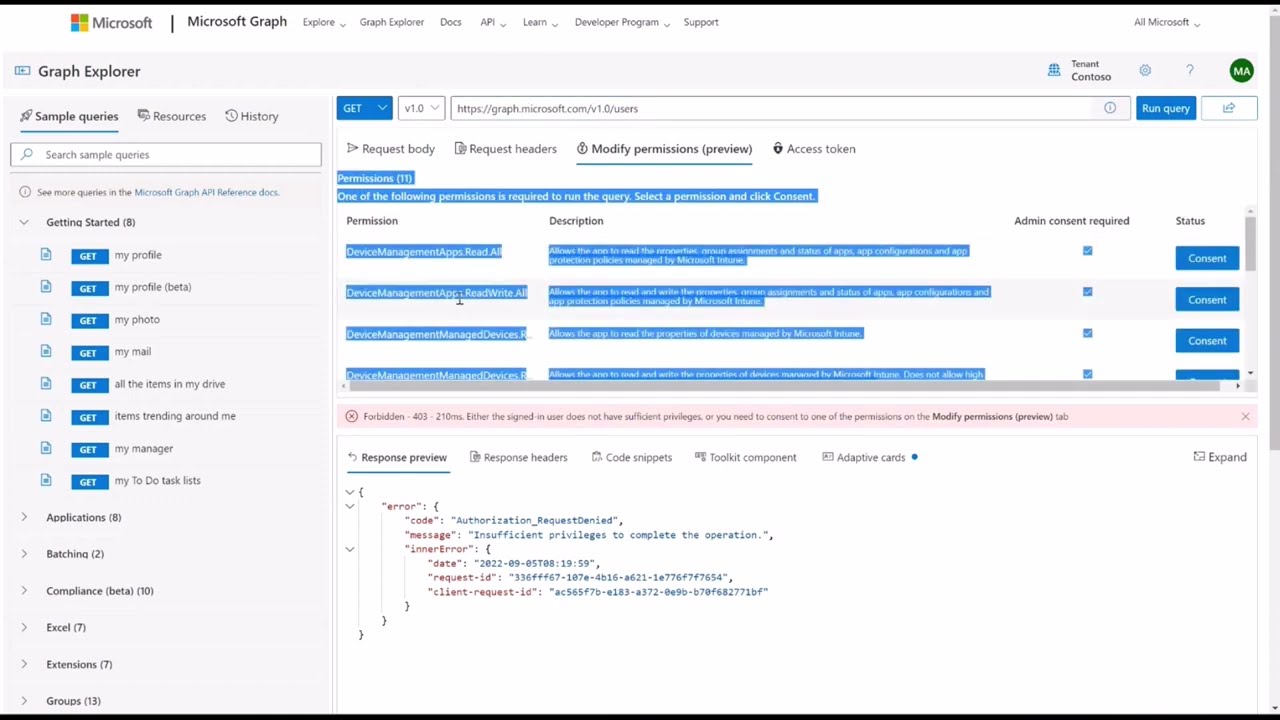 Microsoft Graph для чайников, часть 1 — основы, проводник, разрешения и многое другое