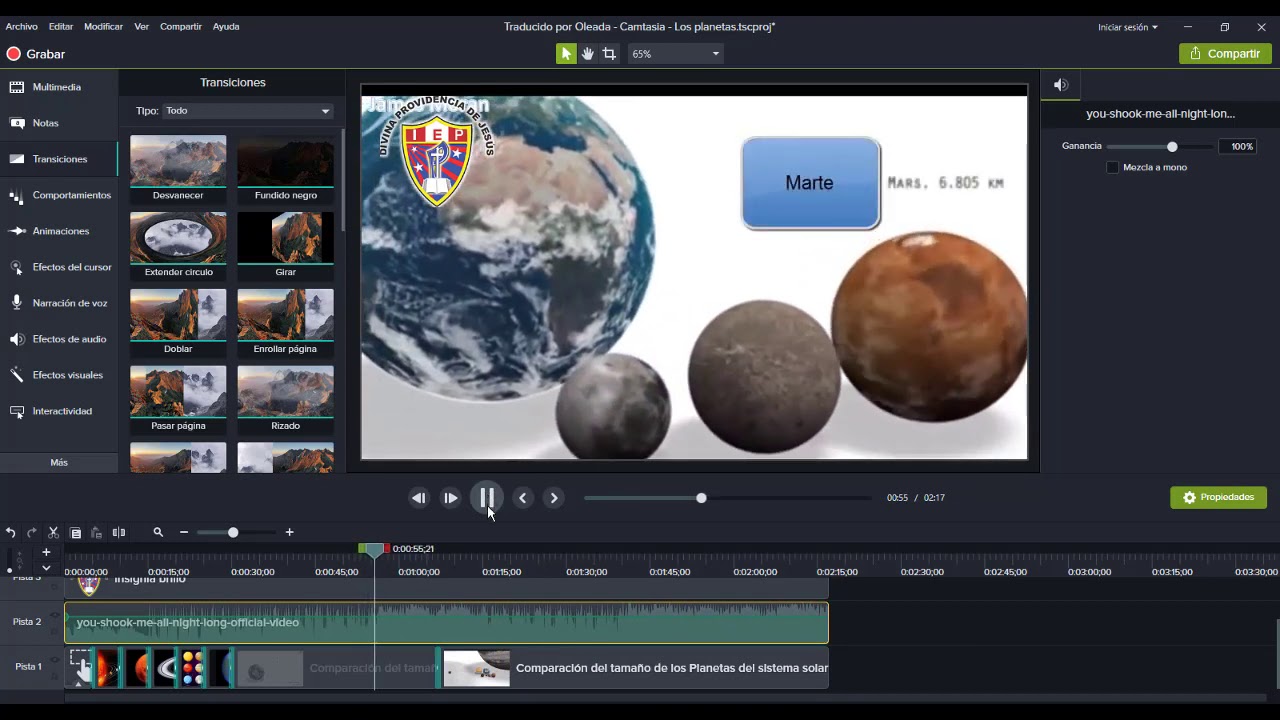 Camtasia Studio 9-  transiciones y trabajo con audio