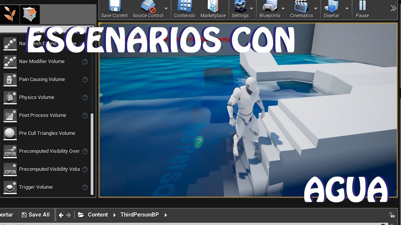 Unreal Engine 4: Tutorial escenarios con Agua realista (español)